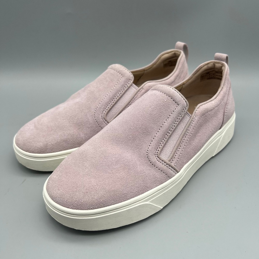 Vionic Kimmie Slip On‎ Sneakers Womens 8.5 Pink Suede Orthotic Comfort Shoes EUC